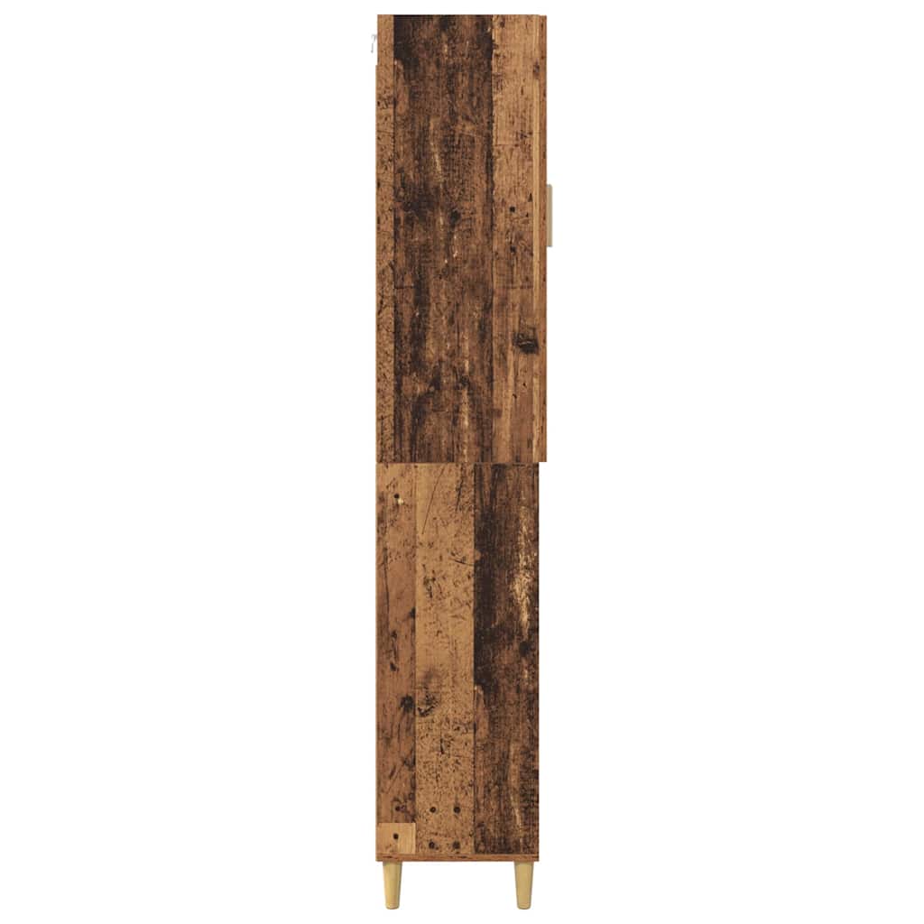 Highboard Gammelt træ 69,5 x 34 x 180 cm Ingeniørtræ og glas