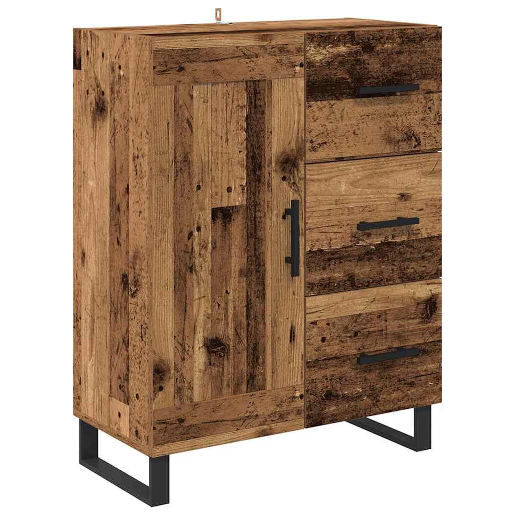 Highboard 2 stk. Gammelt træ 69,5 x 34 x 180 cm