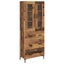 Highboard 2 stk. Gammelt træ 69,5 x 34 x 180 cm Konstrueret træ