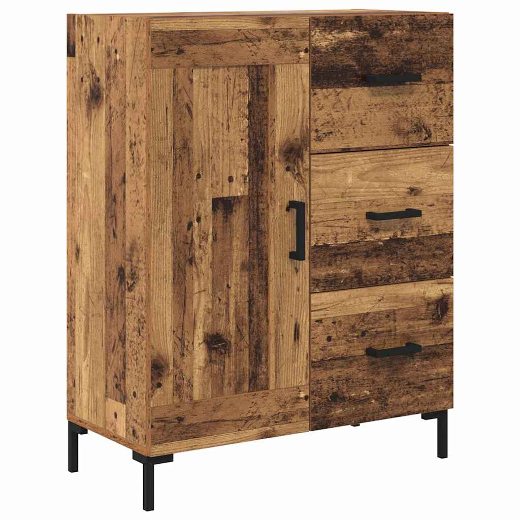 Highboard 2 stk. Gammelt træ 69,5 x 34 x 180 cm Konstrueret træ