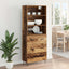 Highboard 2 stk. Gammelt træ 69,5 x 34 x 180 cm