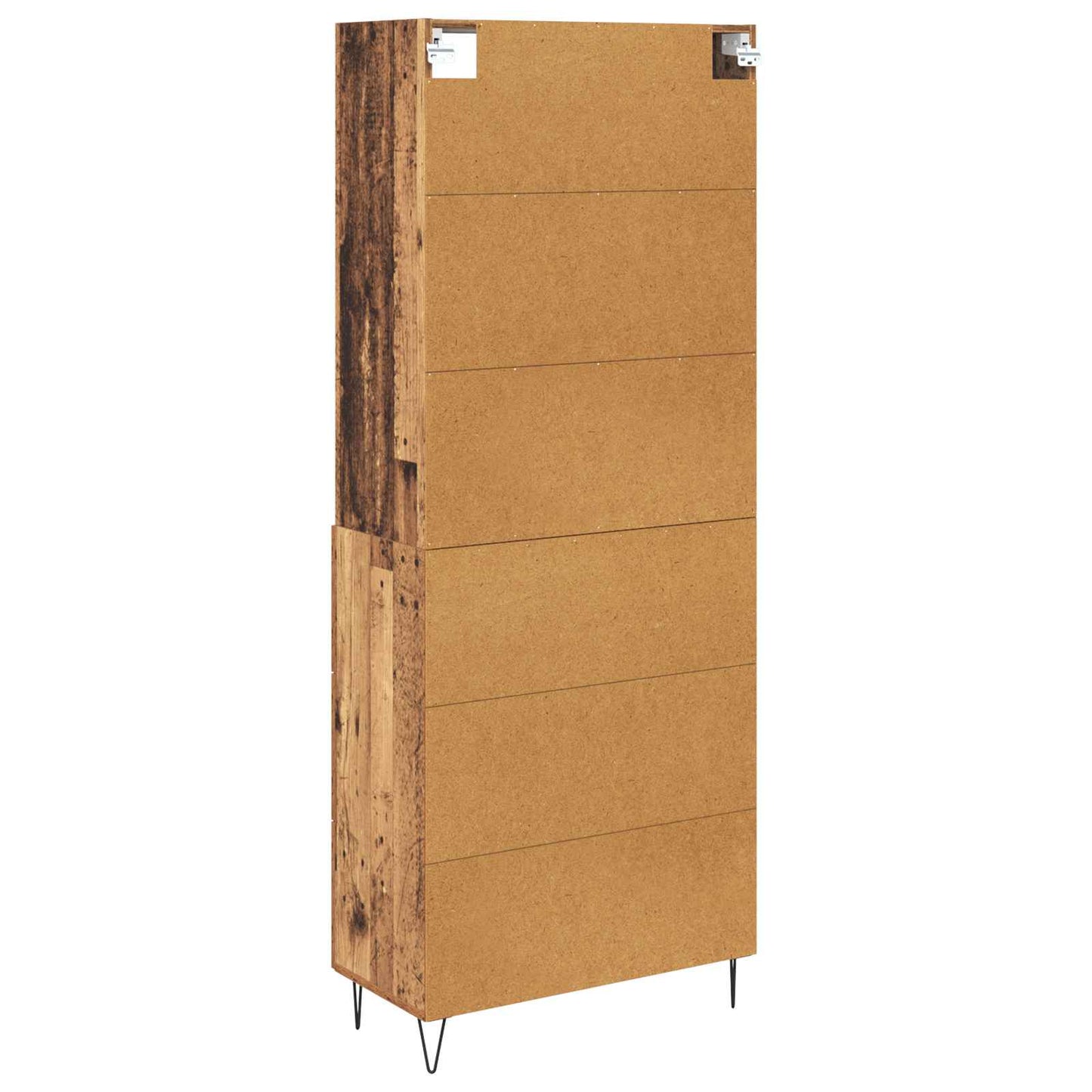 Highboard 2 stk. Gammelt træ 69,5 x 34 x 180 cm