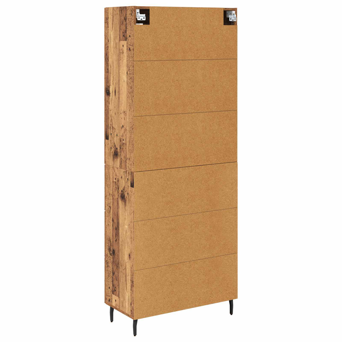 Highboard 2 stk. Gammelt træ 69,5 x 34 x 180 cm Konstrueret træ
