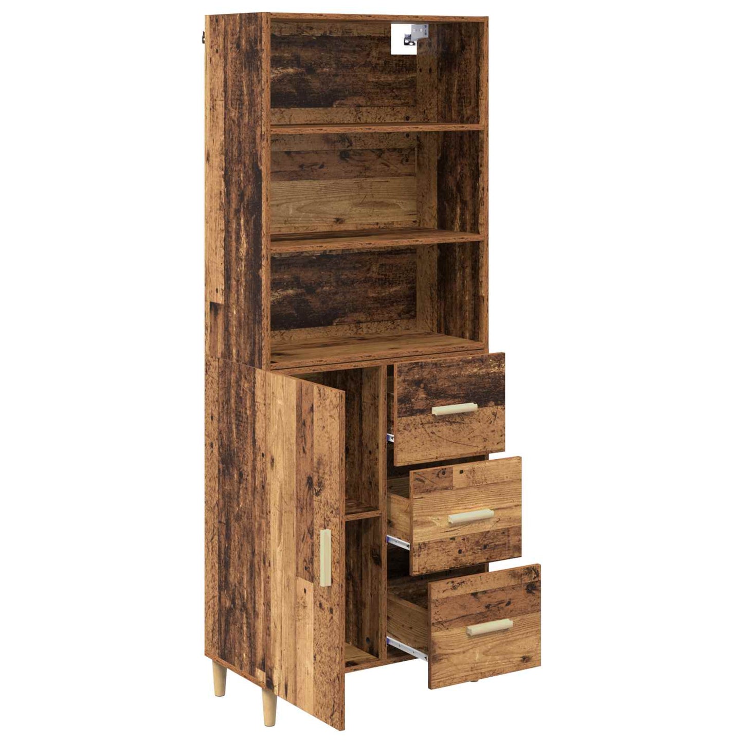 Highboard Gammelt træ 69,5 x 32,5 x 180 cm Konstrueret træ
