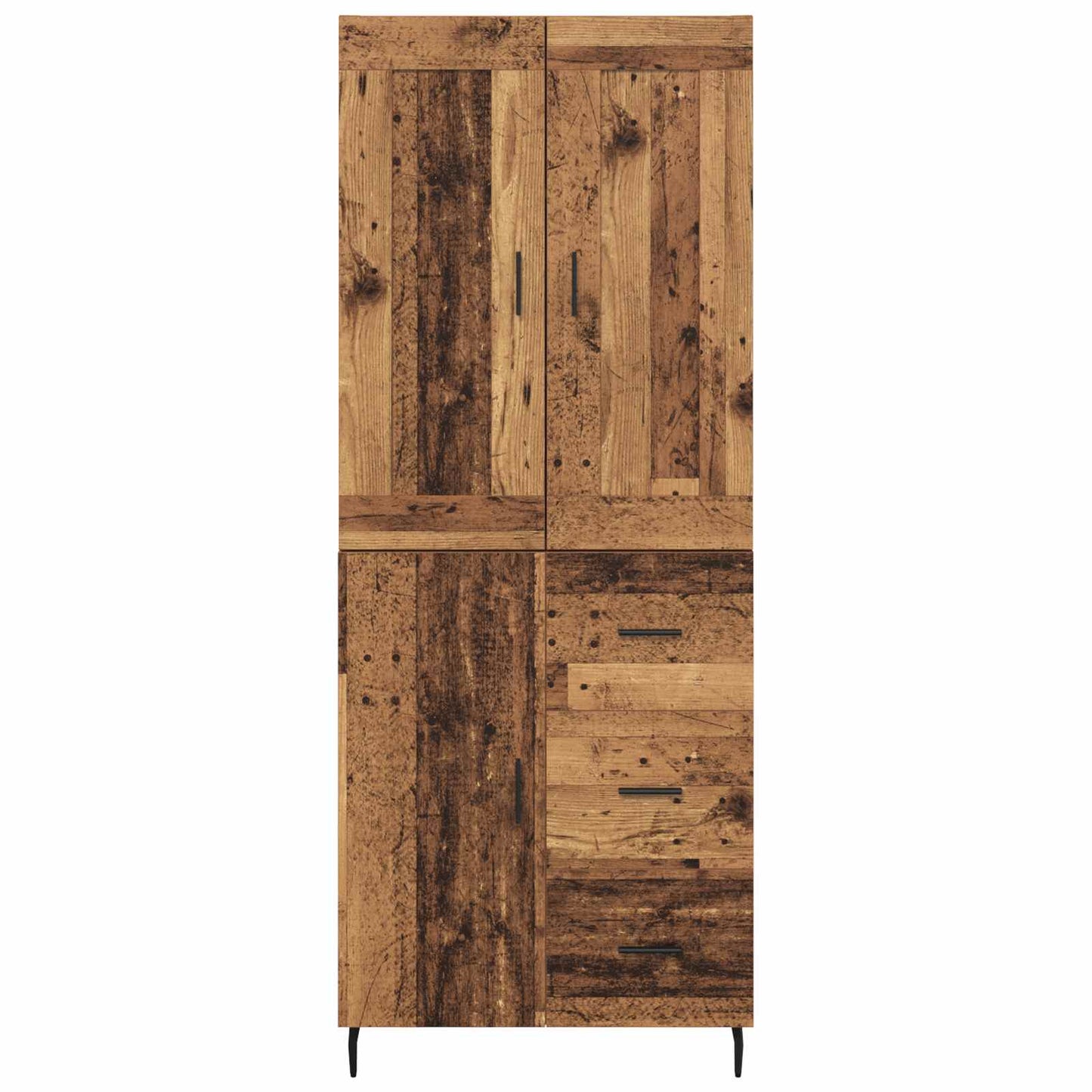 Highboard 2 stk. Gammelt træ 69,5 x 34 x 180 cm Konstrueret træ