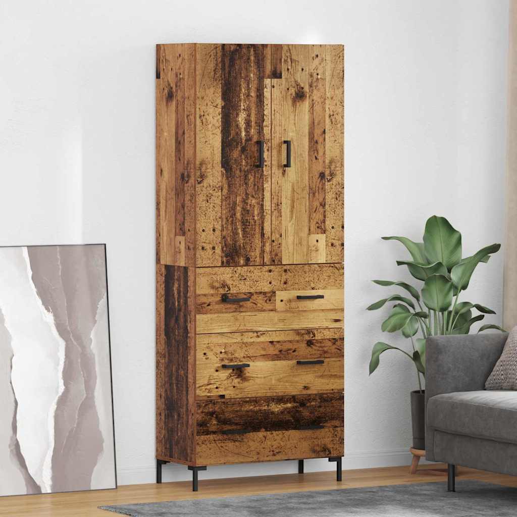 Highboard Gammelt træ 69,5 x 34 x 180 cm Konstrueret træ