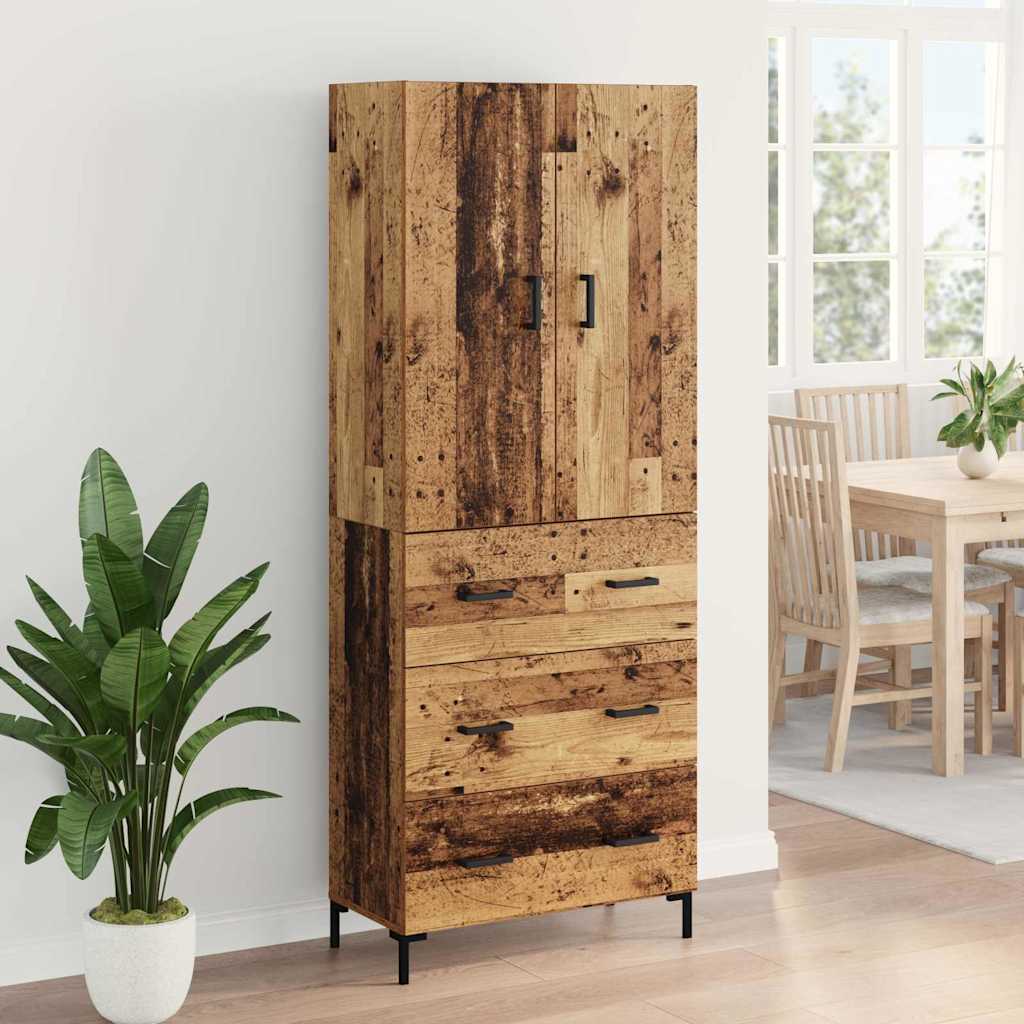 Highboard Gammelt træ 69,5 x 34 x 180 cm Konstrueret træ