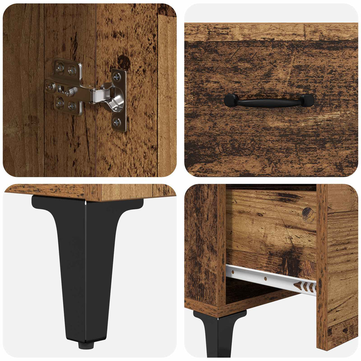 Highboard Gammelt træ 69,5 x 34 x 180 cm Konstrueret træ