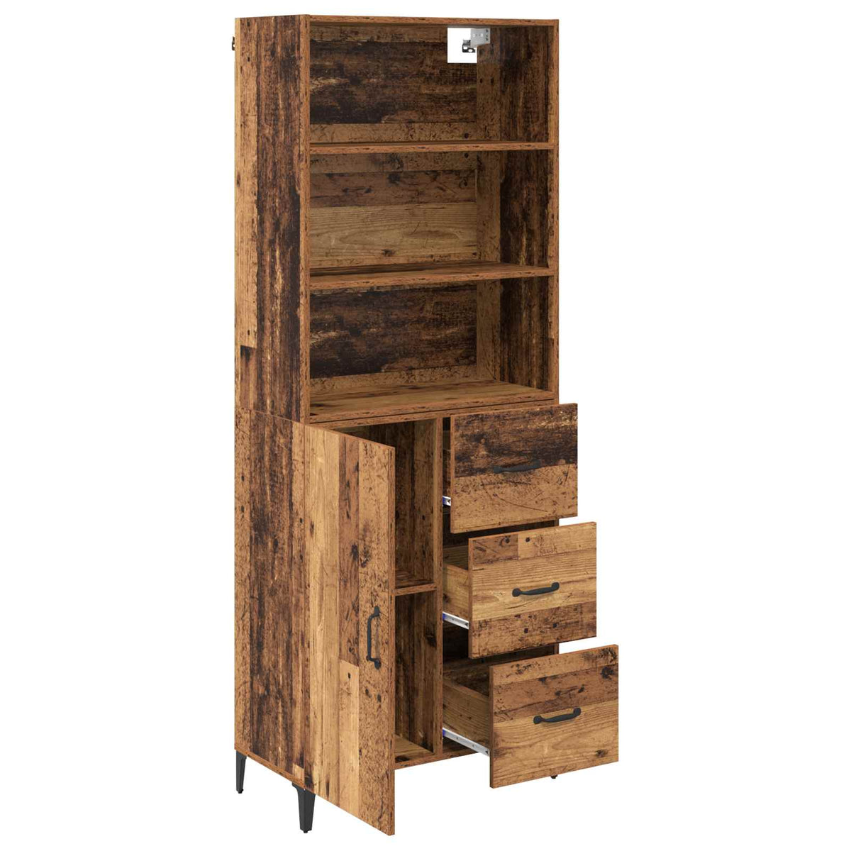 Highboard Gammelt træ 69,5 x 34 x 180 cm Konstrueret træ