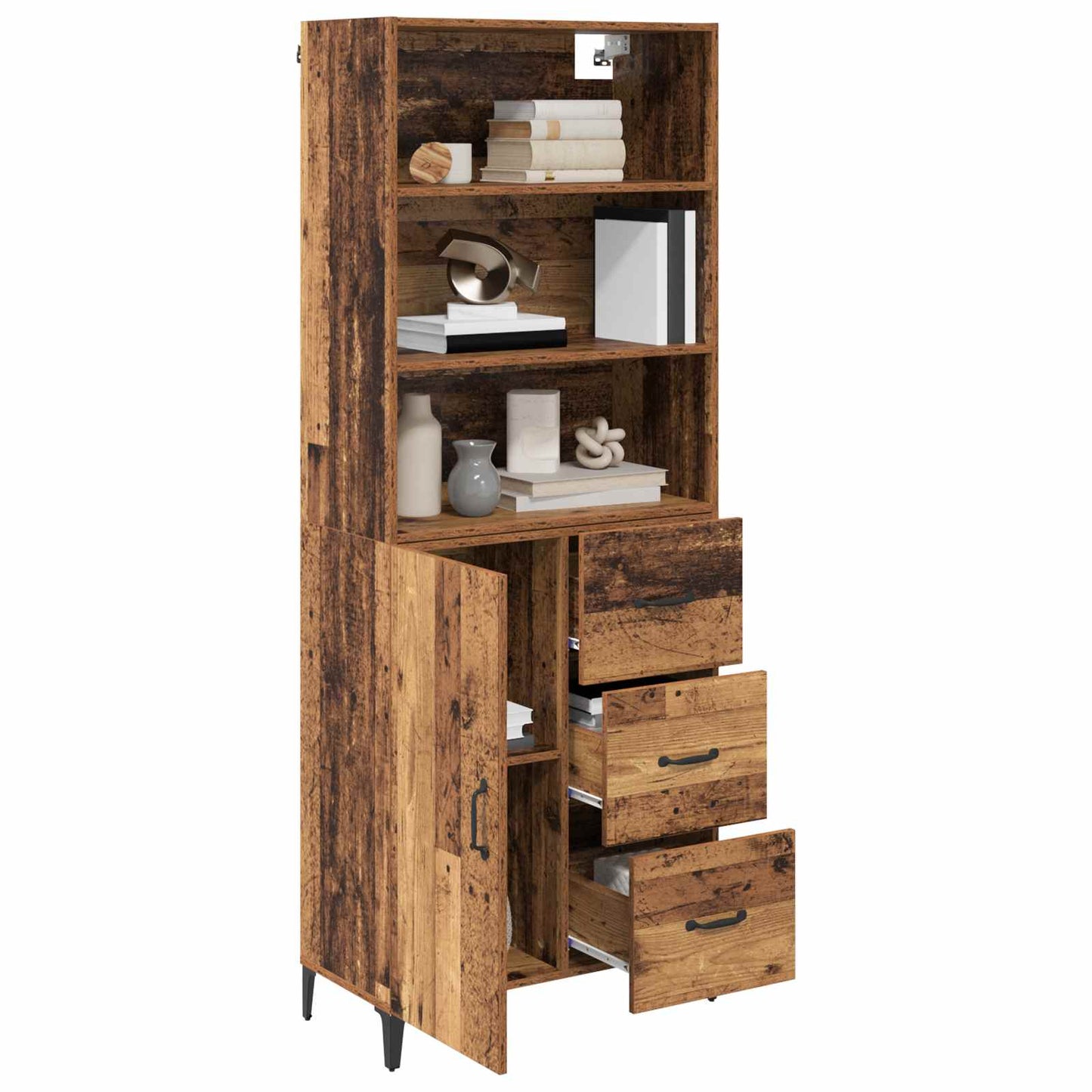 Highboard Gammelt træ 69,5 x 34 x 180 cm Konstrueret træ