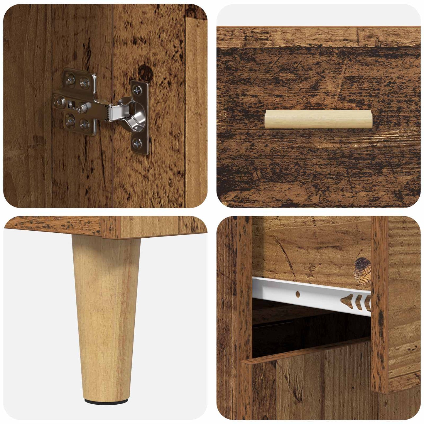 Highboard Gammelt træ 69,5 x 32,5 x 180 cm Konstrueret træ