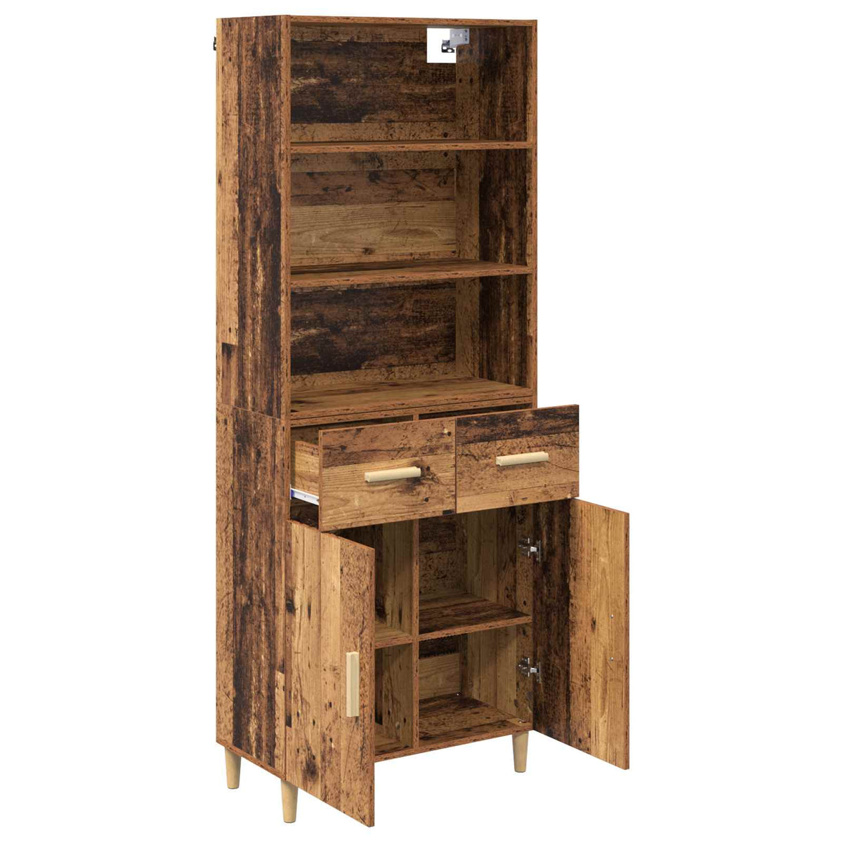 Highboard Gammelt træ 69,5 x 32,5 x 180 cm Konstrueret træ