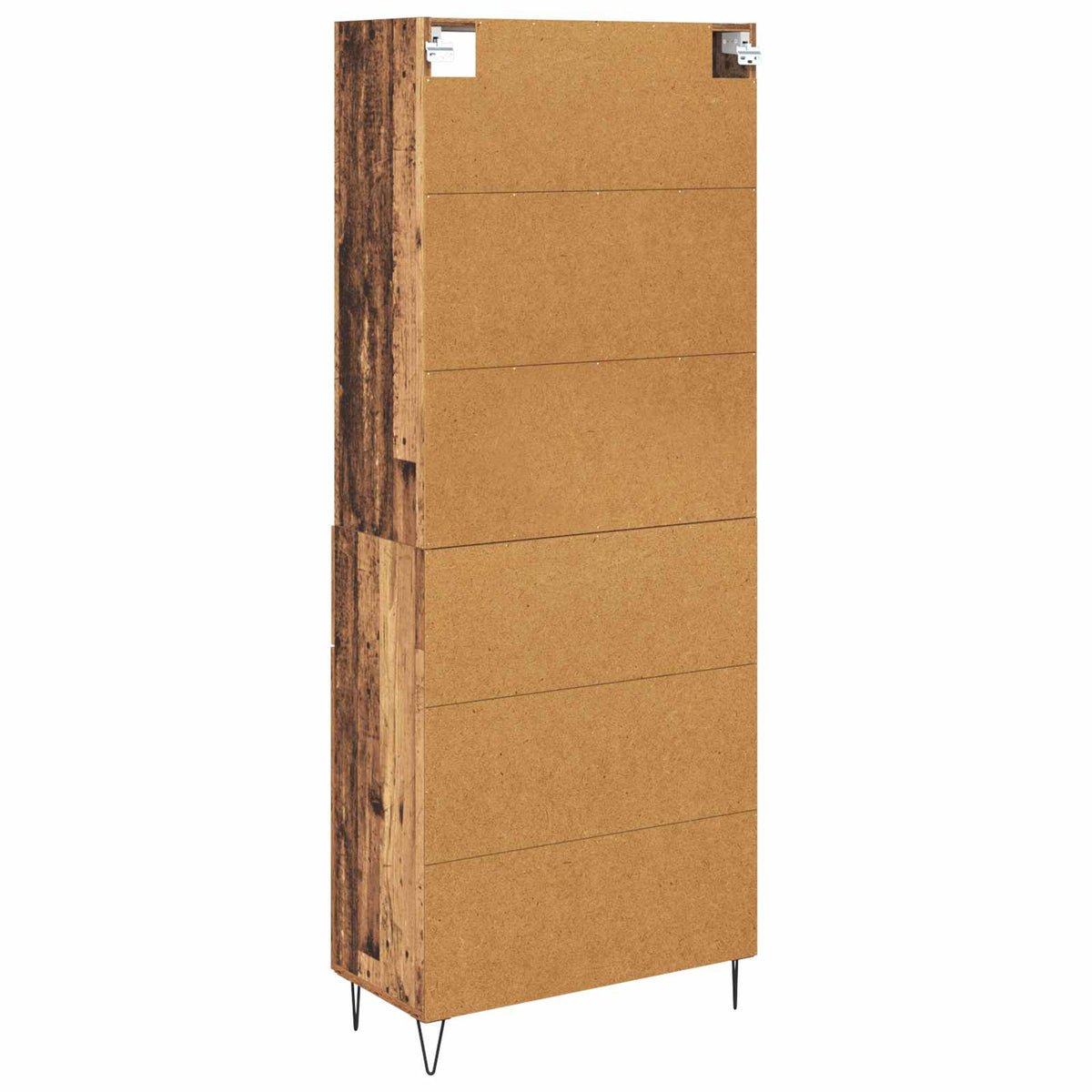 Highboard 2 stk. Gammelt træ 69,5 x 34 x 180 cm