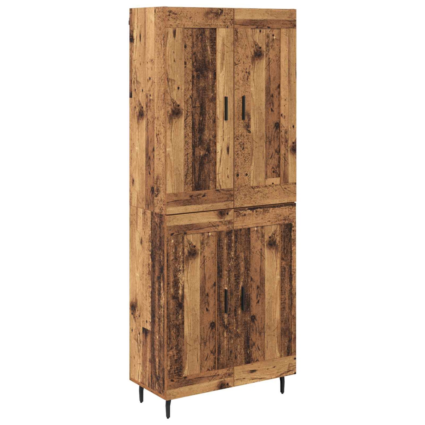 Highboard 2 stk. Gammelt træ 69,5 x 34 x 180 cm Konstrueret træ
