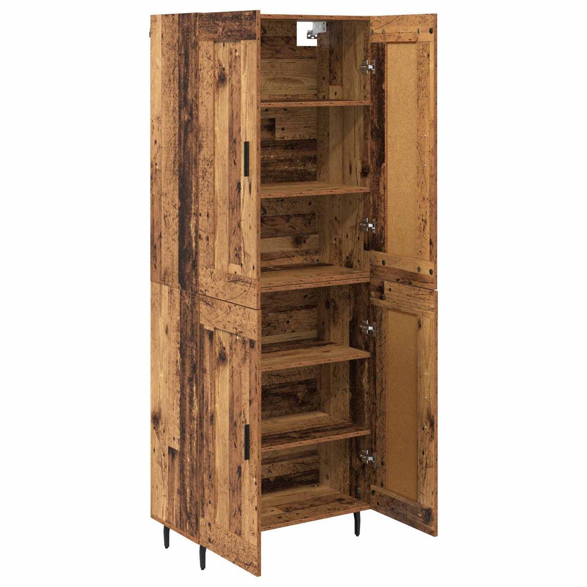 Highboard 2 stk. Gammelt træ 69,5 x 34 x 180 cm Konstrueret træ