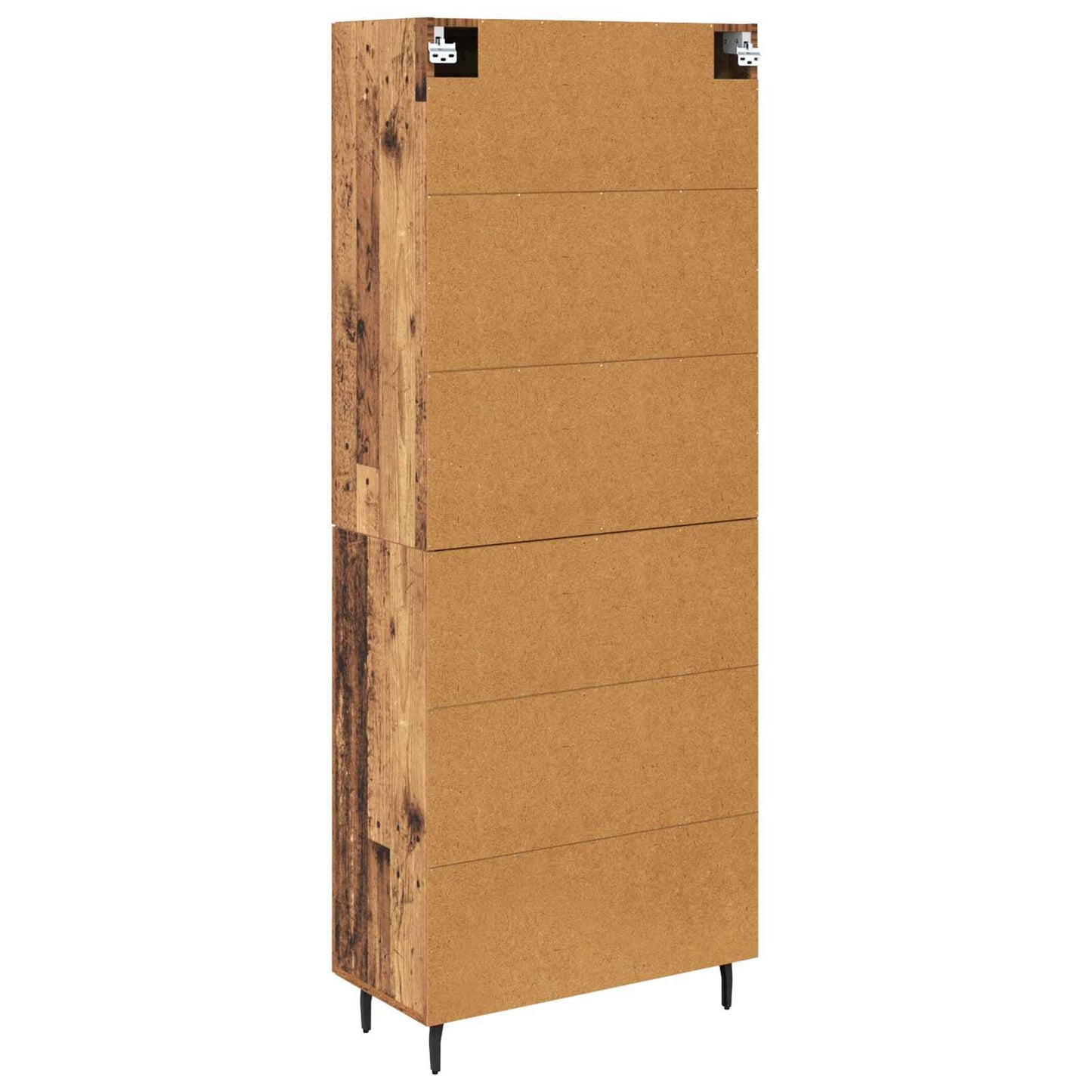 Highboard 2 stk. Gammelt træ 69,5 x 34 x 180 cm Konstrueret træ