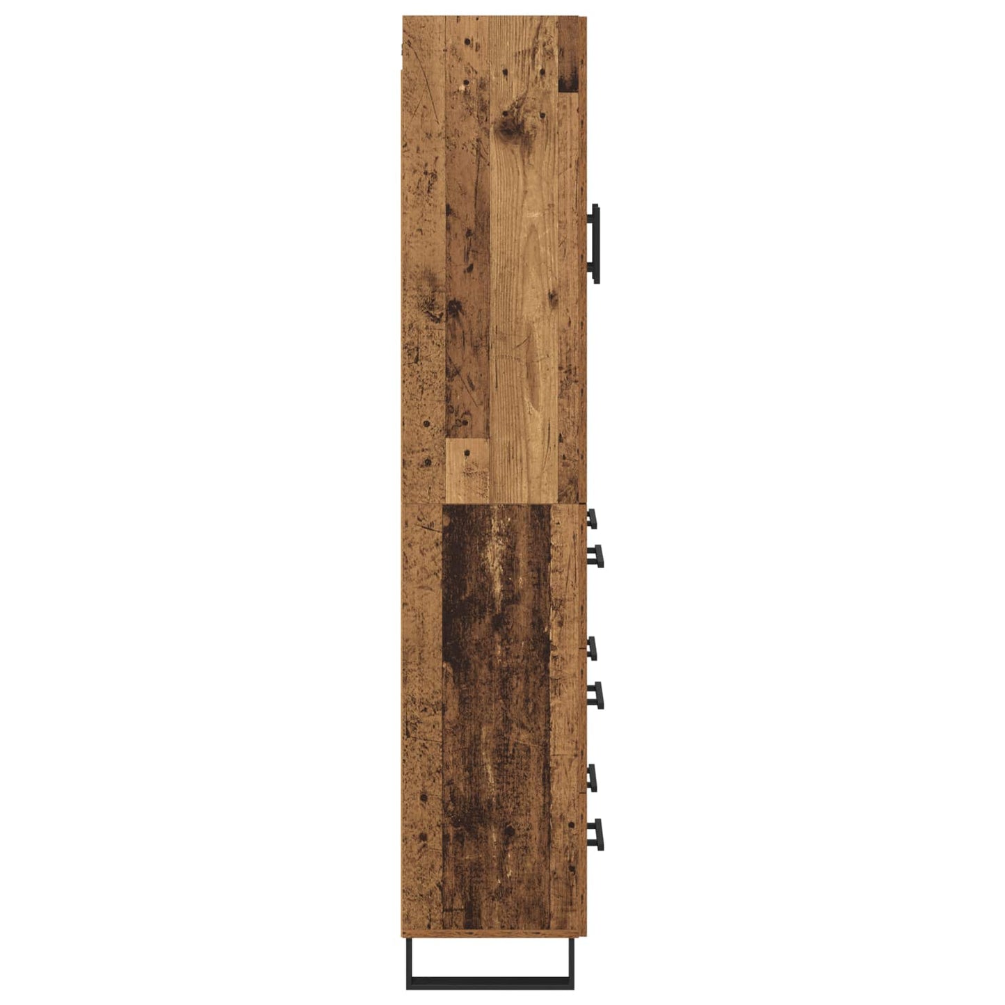Highboard 2 stk. Gammelt træ 69,5 x 34 x 180 cm