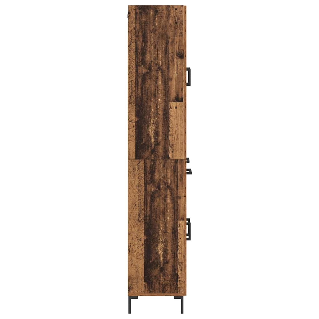 Highboard 2 stk. Gammelt træ 69,5 x 34 x 180 cm Konstrueret træ