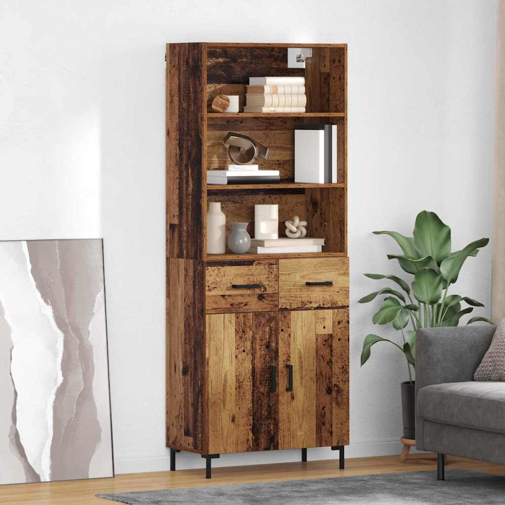 Highboard Gammelt træ 69,5 x 34 x 180 cm Konstrueret træ
