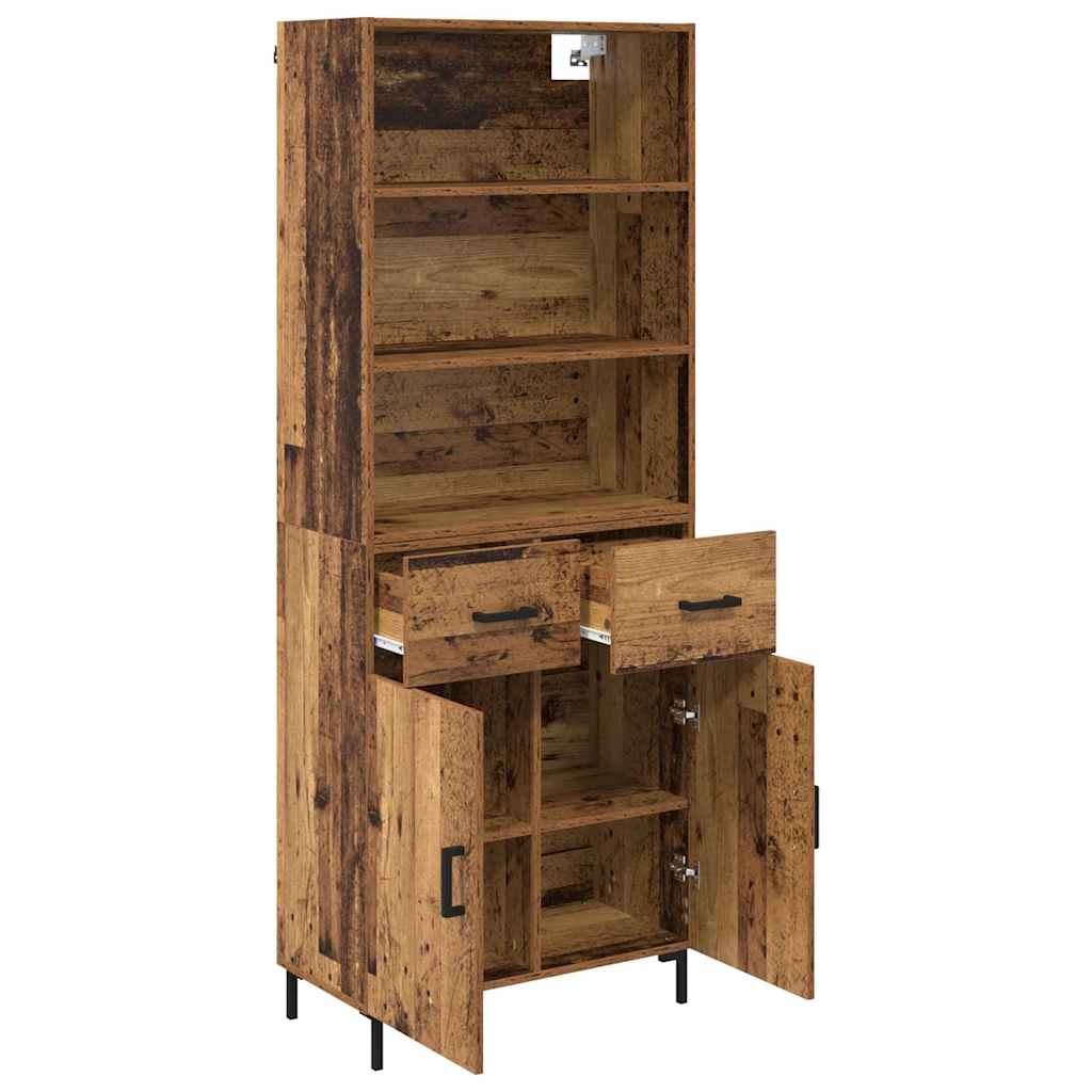 Highboard Gammelt træ 69,5 x 34 x 180 cm Konstrueret træ