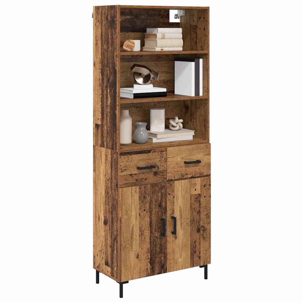 Highboard Gammelt træ 69,5 x 34 x 180 cm Konstrueret træ