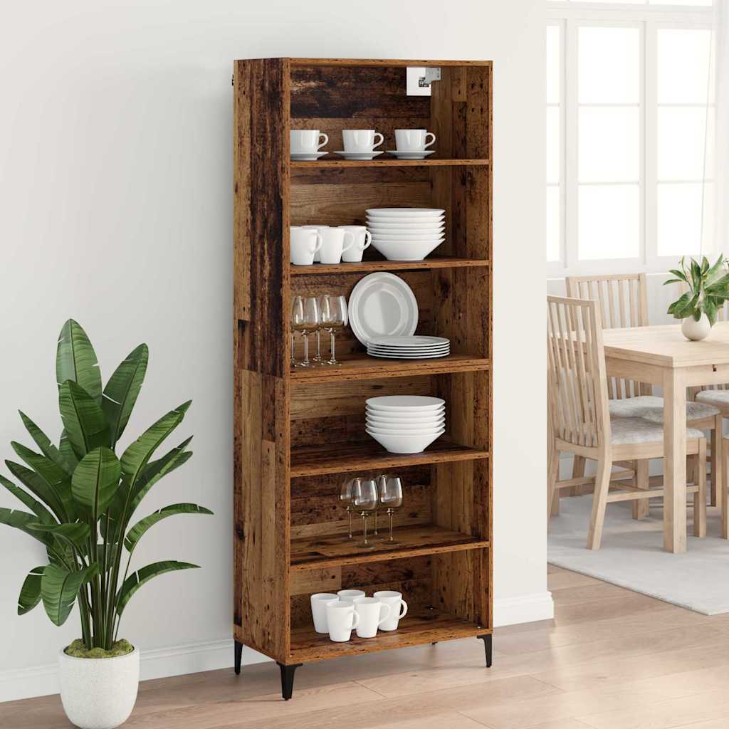 Highboard Gammelt træ 69,5 x 34 x 180 cm Konstrueret træ