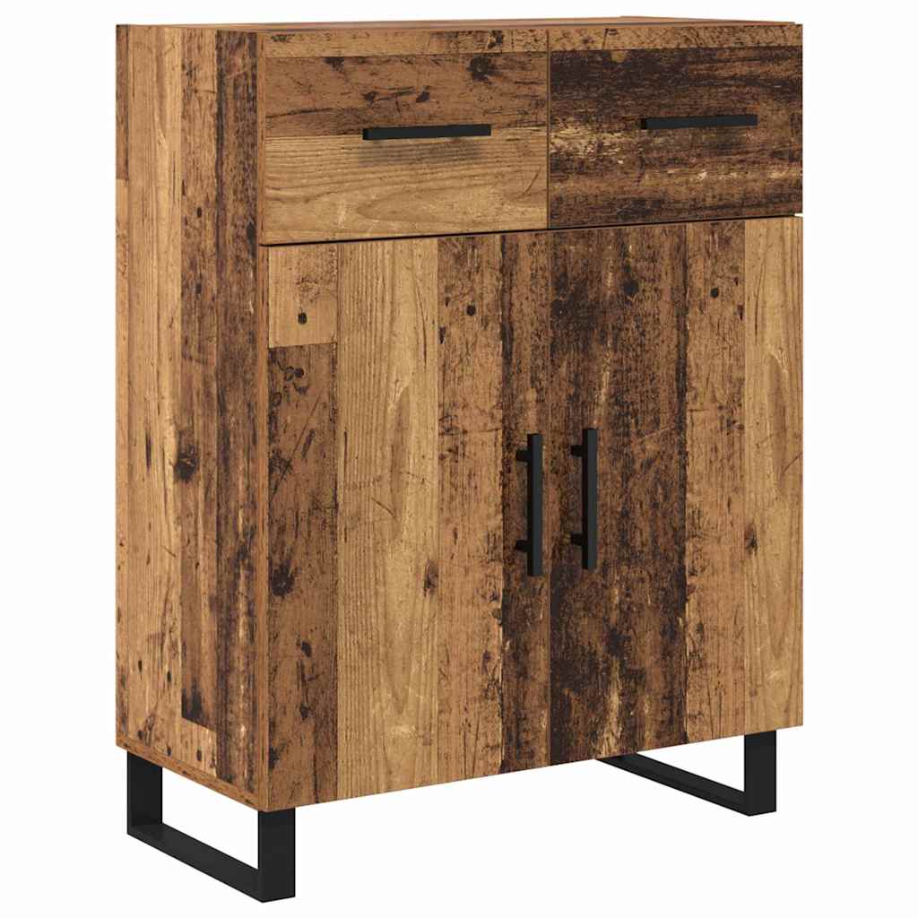 Highboard 2 stk. Gammelt træ 69,5 x 34 x 180 cm