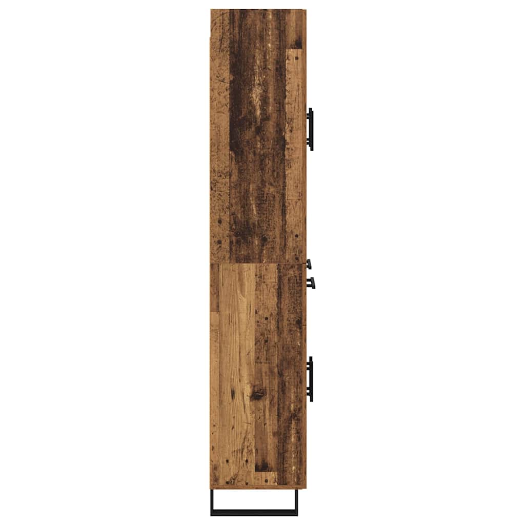 Highboard 2 stk. Gammelt træ 69,5 x 34 x 180 cm