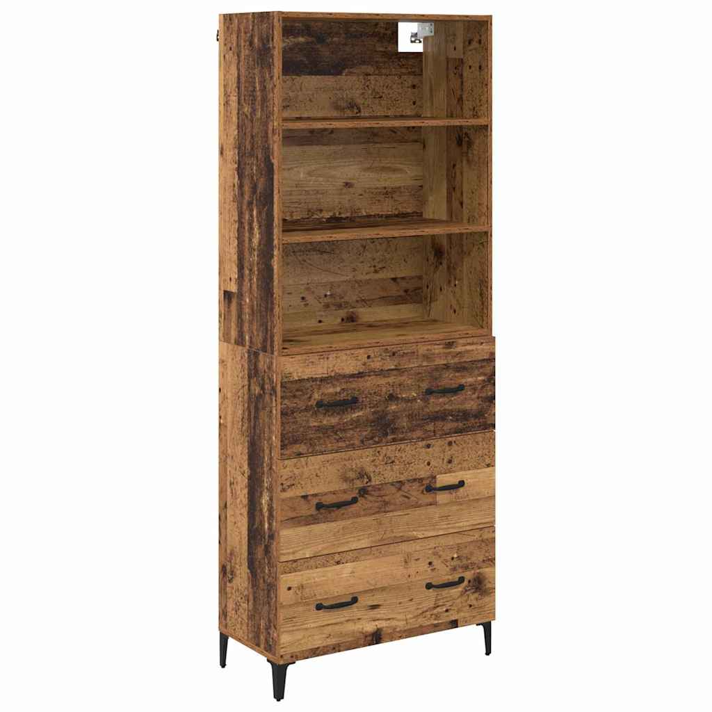 Highboard Gammelt træ 69,5 x 34 x 180 cm Konstrueret træ