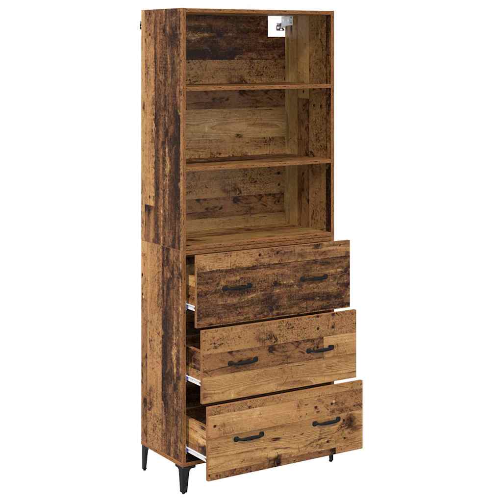 Highboard Gammelt træ 69,5 x 34 x 180 cm Konstrueret træ
