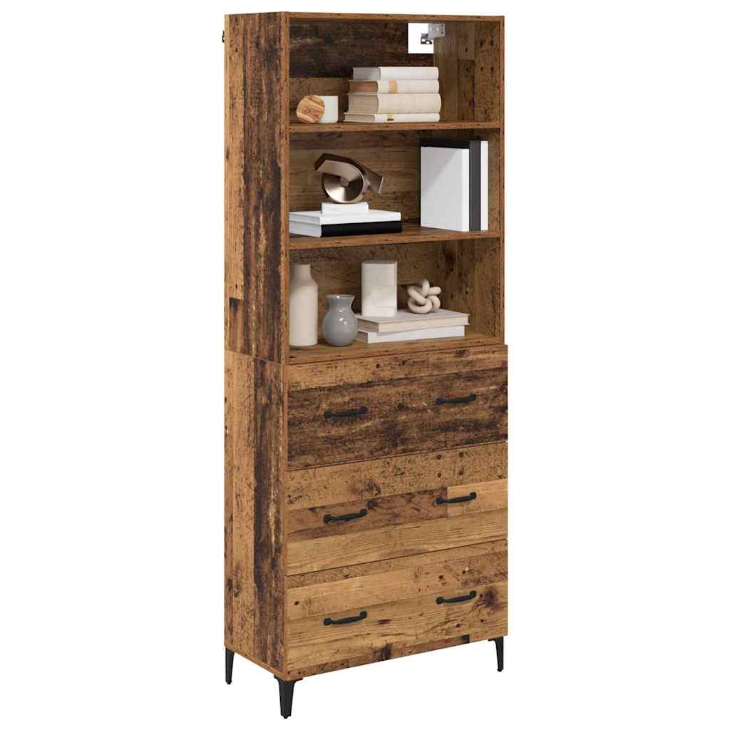 Highboard Gammelt træ 69,5 x 34 x 180 cm Konstrueret træ