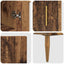 Highboard 2 stk. Gammelt træ 34,5 x 34 x 180 cm Konstrueret træ