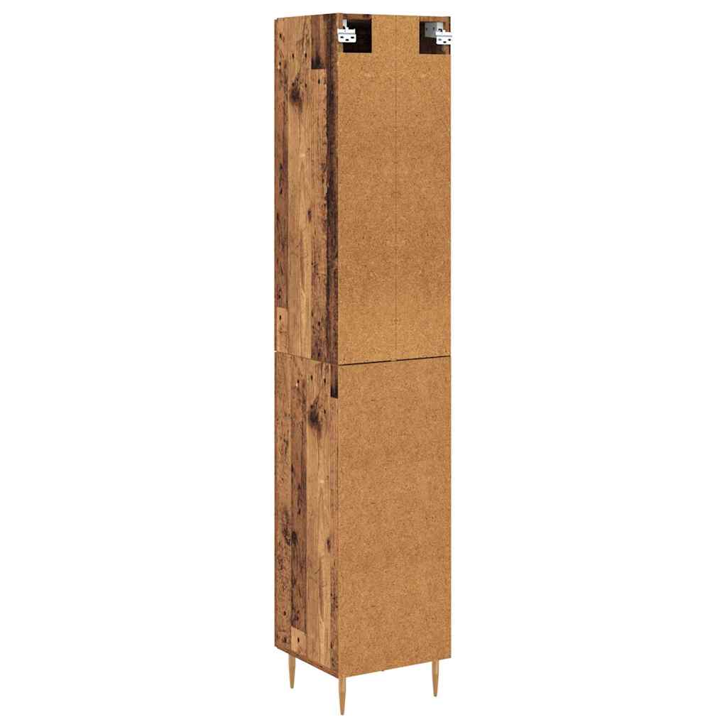 Highboard 2 stk. Gammelt træ 34,5 x 34 x 180 cm Konstrueret træ