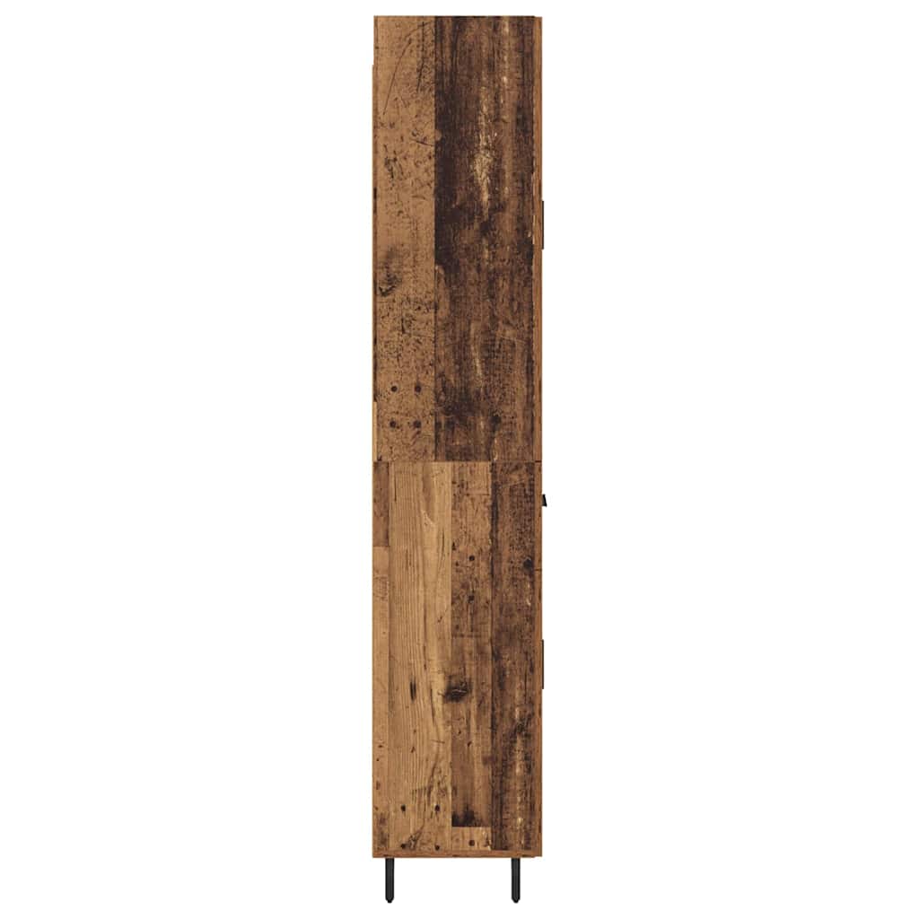 Highboard 2 stk. Gammelt træ 69,5 x 34 x 180 cm Konstrueret træ