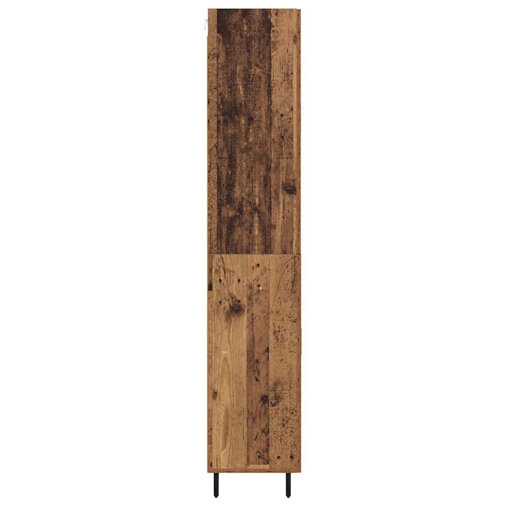 Highboard 2 stk. Gammelt træ 69,5 x 34 x 180 cm Konstrueret træ