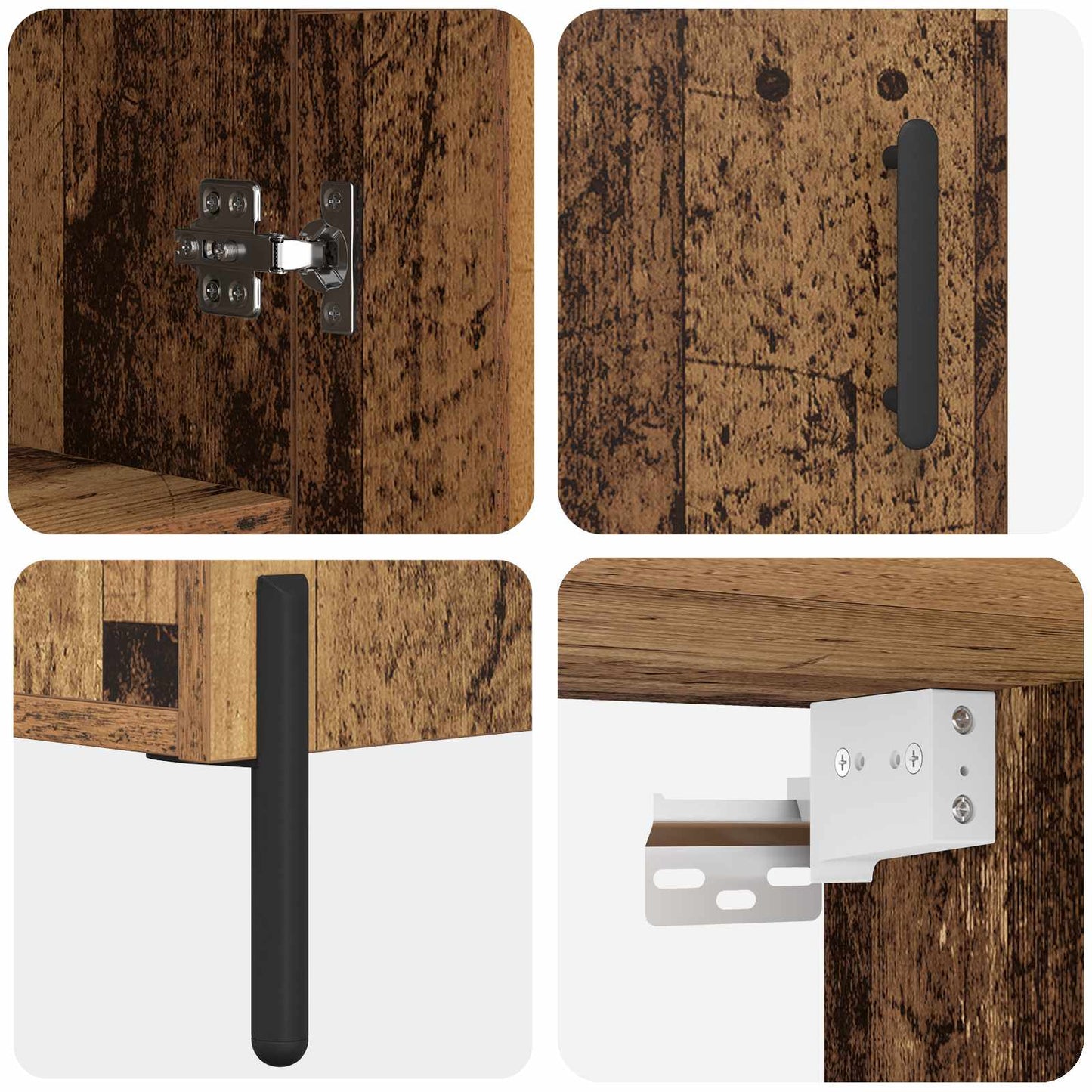Highboard Gammelt træ 69,5 x 34 x 180 cm Konstrueret træ