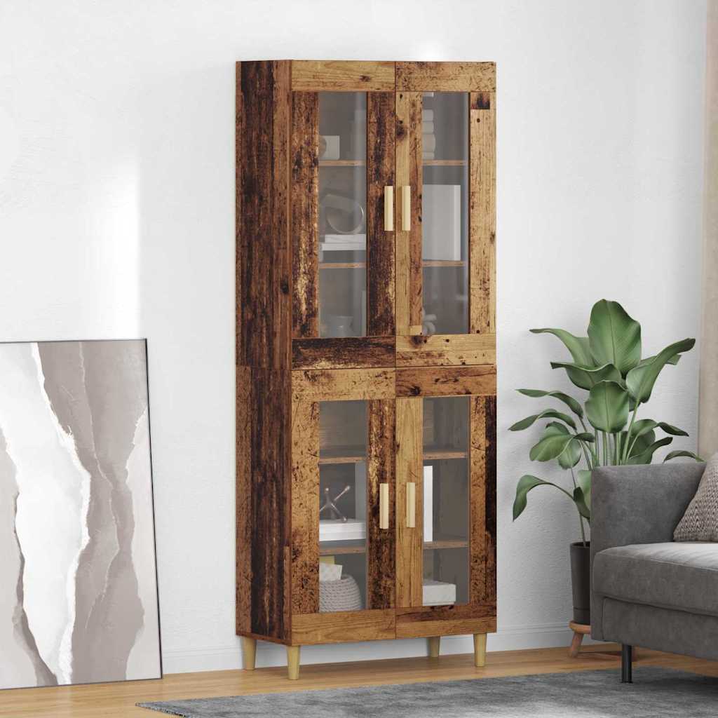 Highboard Gammelt træ 69,5 x 34 x 180 cm Konstrueret træ