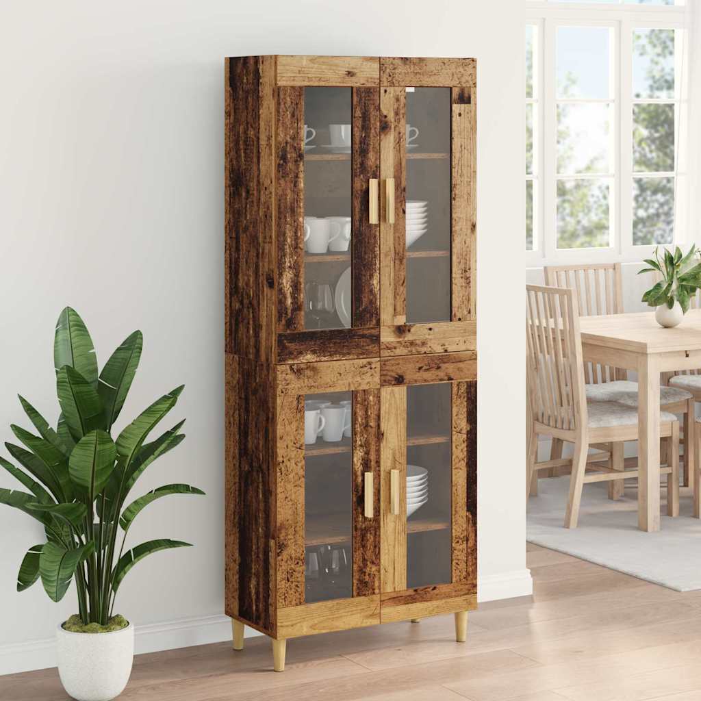 Highboard Gammelt træ 69,5 x 34 x 180 cm Konstrueret træ