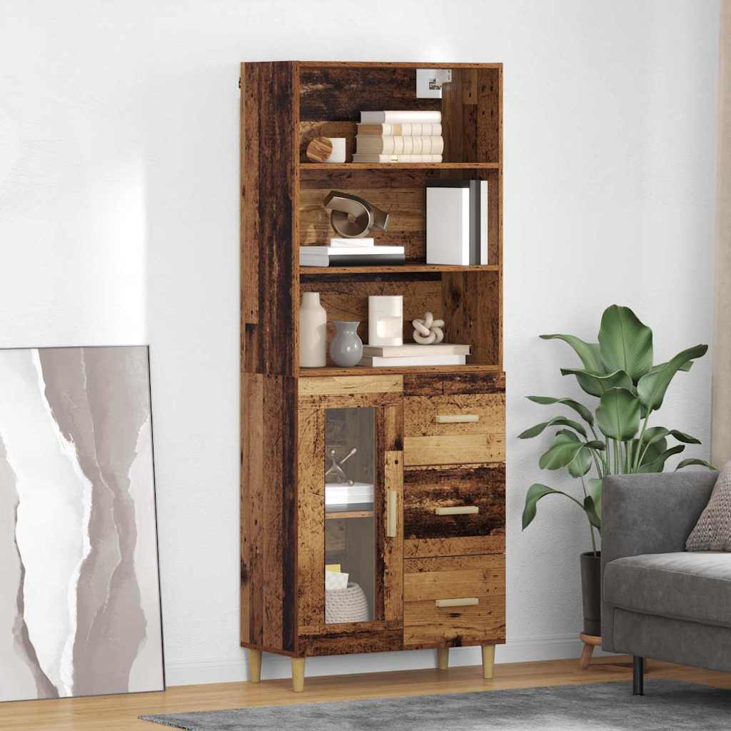 Highboard Gammelt træ 69,5 x 34 x 180 cm Konstrueret træ