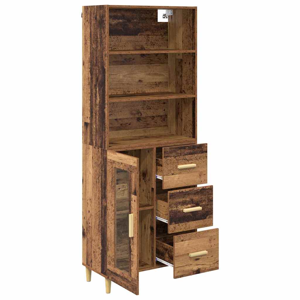 Highboard Gammelt træ 69,5 x 34 x 180 cm Konstrueret træ