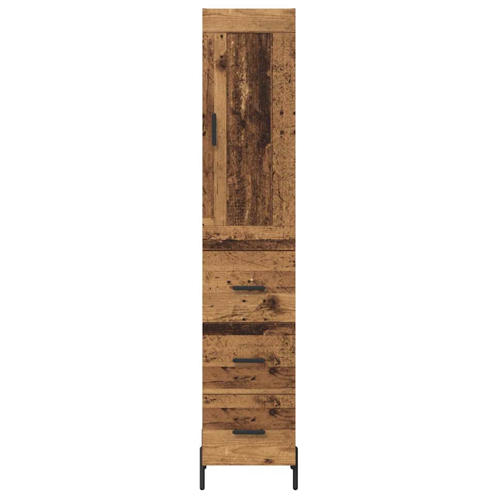 Highboard Gammelt træ 34,5 x 34 x 180 cm Konstrueret træ