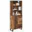 Highboard 2 stk. Gammelt træ 69,5 x 34 x 180 cm
