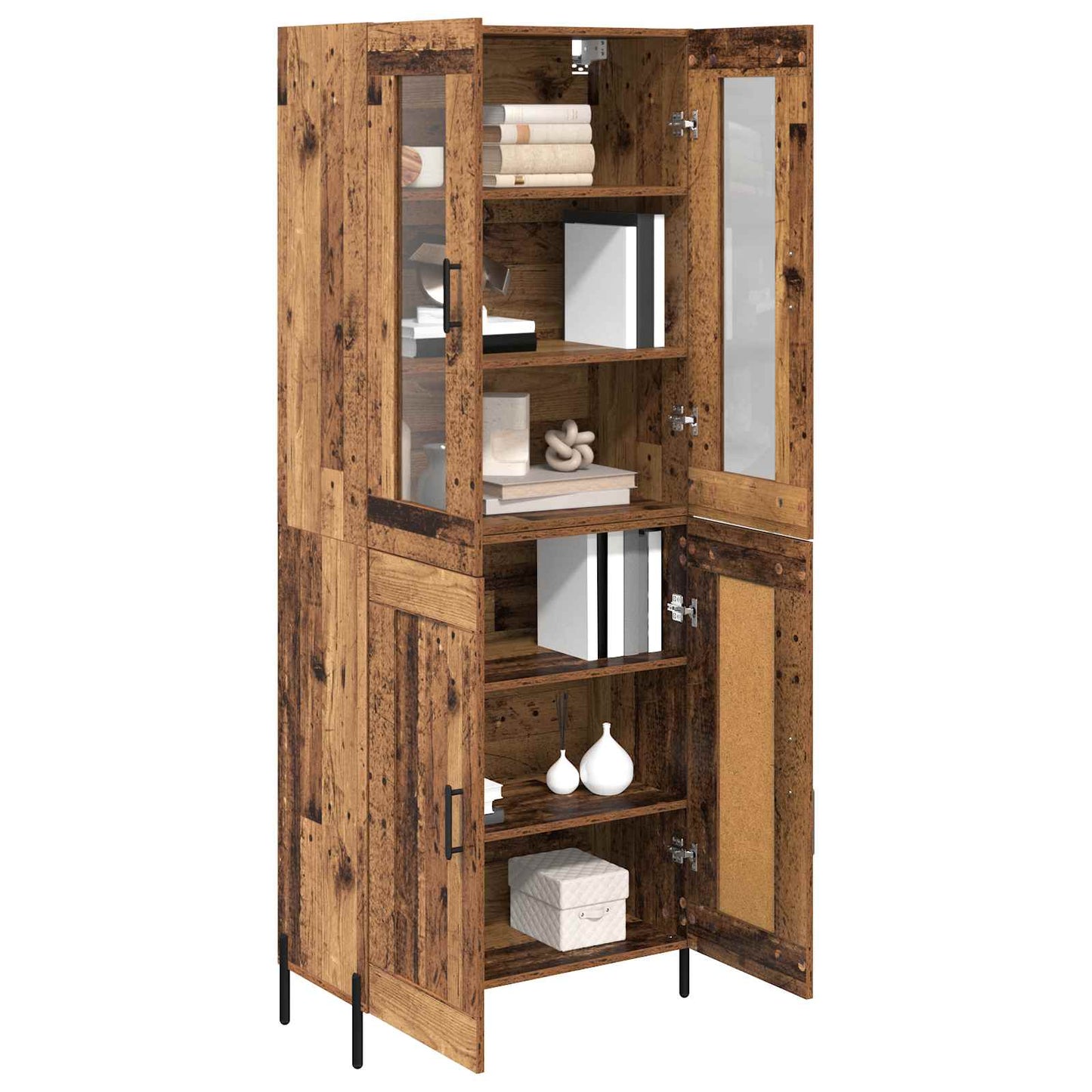 Highboard Gammelt træ 69,5 x 34 x 180 cm Konstrueret træ