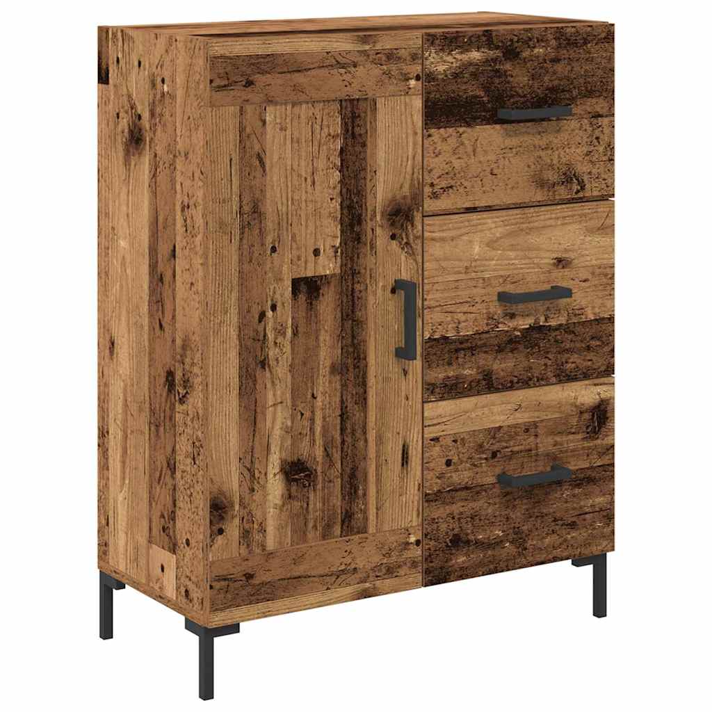 Highboard 2 stk. Gammelt træ 69,5 x 34 x 180 cm Konstrueret træ