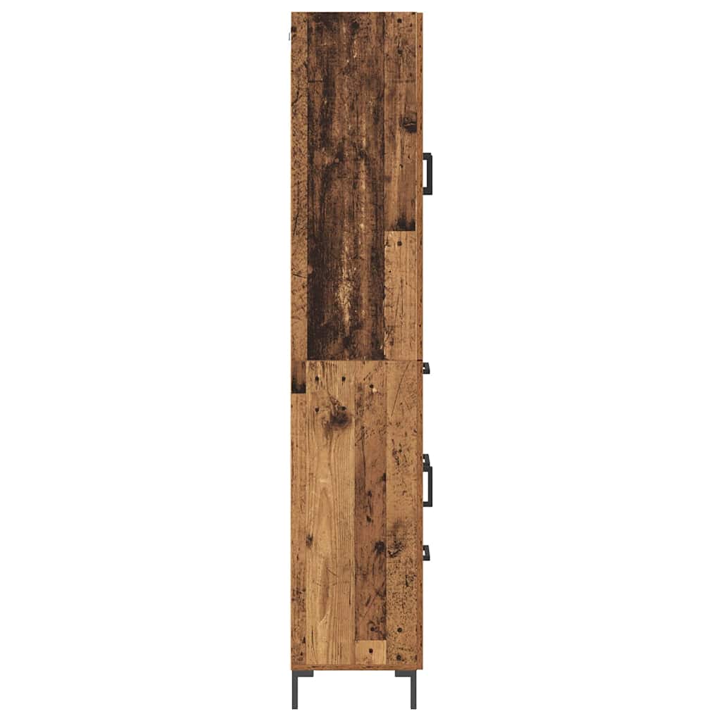 Highboard 2 stk. Gammelt træ 69,5 x 34 x 180 cm Konstrueret træ
