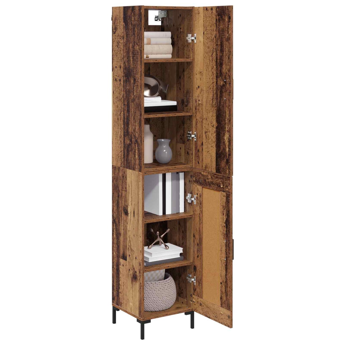 Highboard Gammelt træ 34,5 x 34 x 180 cm Konstrueret træ