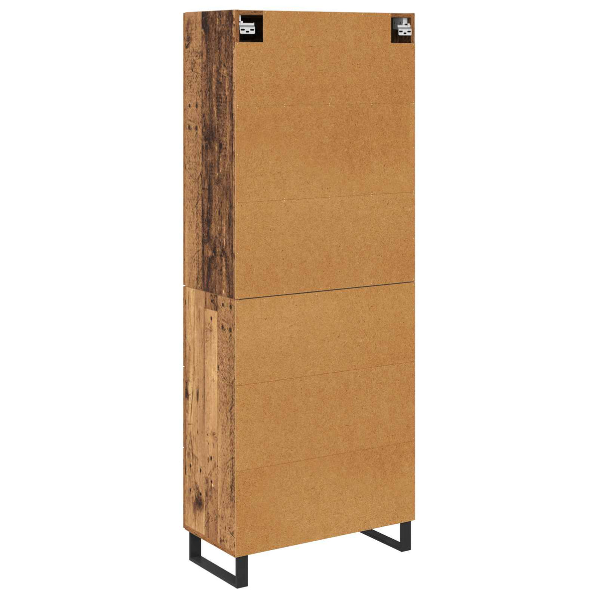 Highboard 2 stk. Gammelt træ 69,5 x 34 x 180 cm Konstrueret træ