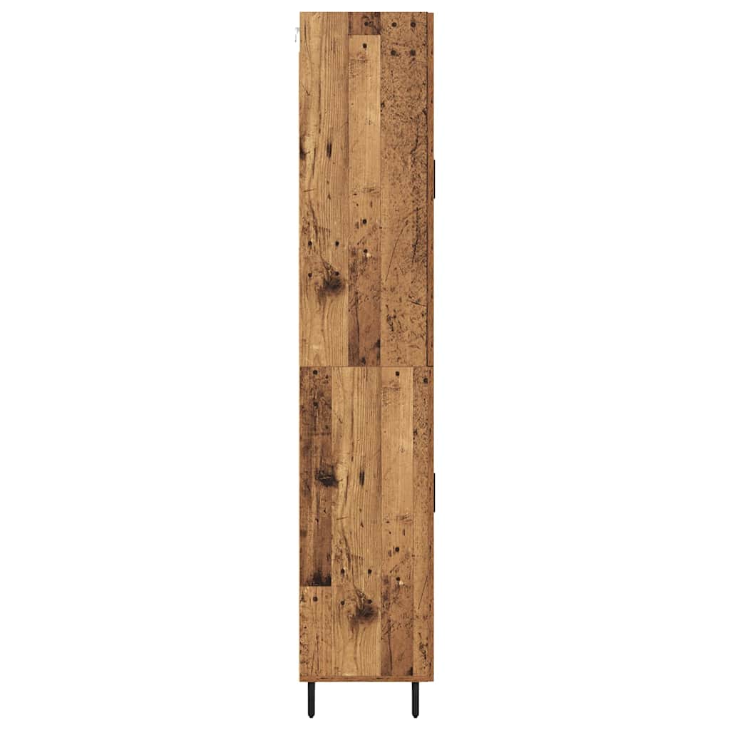 Highboard 2 stk. Gammelt træ 69,5 x 34 x 180 cm Konstrueret træ