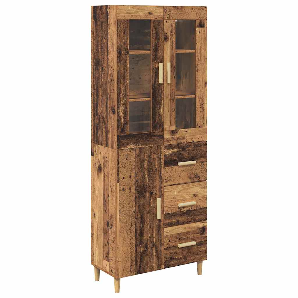 Highboard Gammelt træ 34,5 x 34 x 180 cm Konstrueret træ