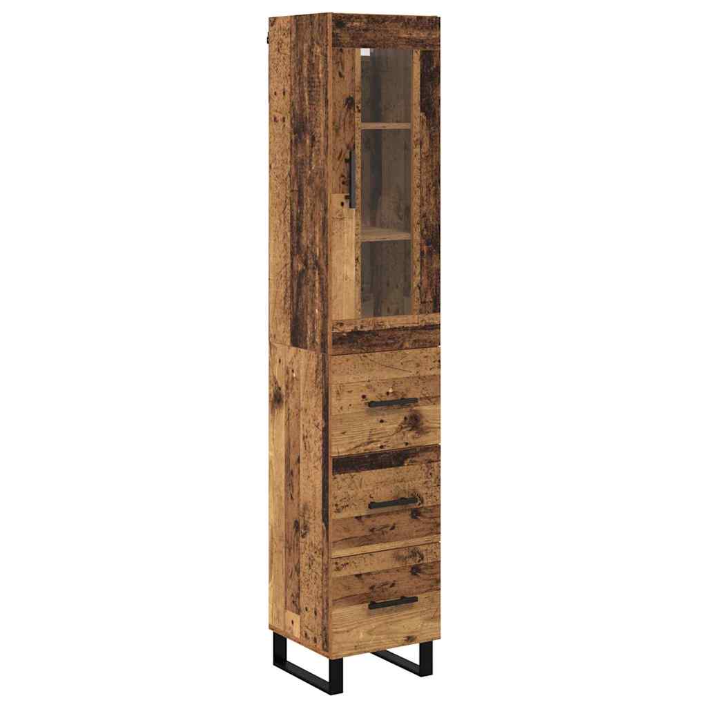 Highboard Gammelt træ 34,5 x 34 x 180 cm Konstrueret træ